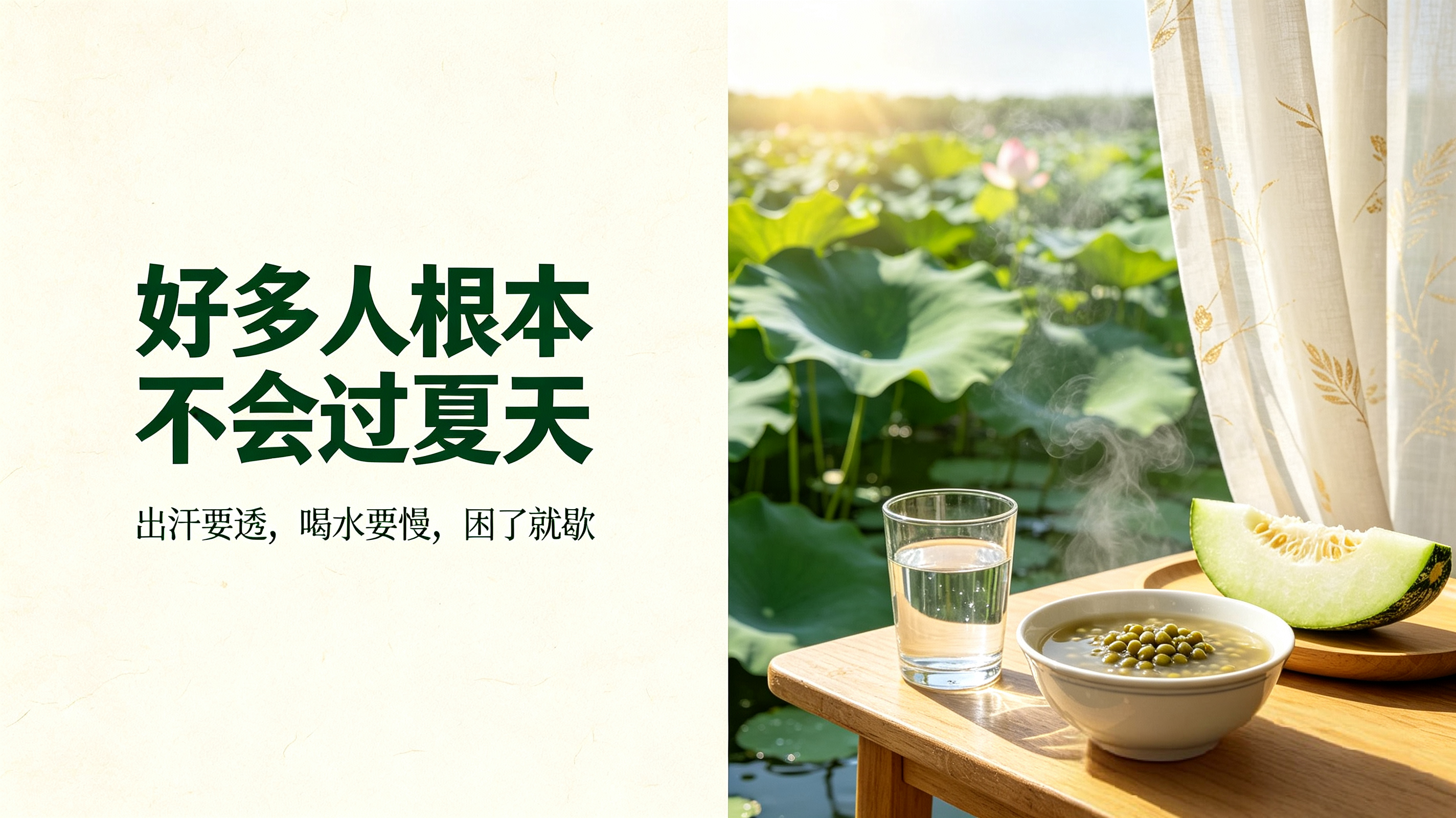小暑一过，最难熬的40天来了，但好多人根本不会过夏天